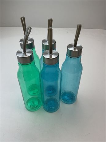 Bouteilles 20 oz transparentes avec bouchon inox – lot de 5