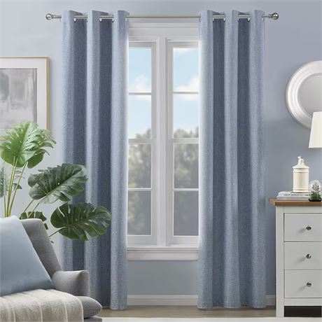 1 PANNEAU - Rideau occultant Fairfax bleu 38 x 84 po panneau