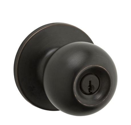 Poignée de porte extérieure Weiser Safe Lock Regina noir mat avec clé