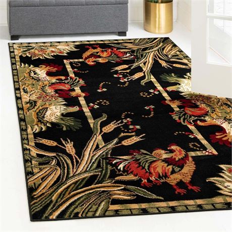 Tapis Unique Loom Farm Barnyard 4 x 6 pi