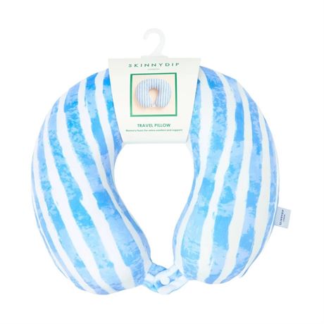 Oreiller cou voyage Skinnydip - rayé bleu