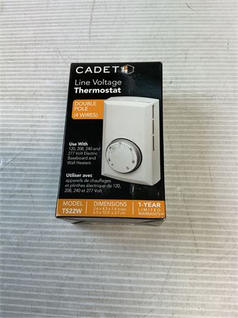 Thermostat mural Cadet à cadran double pôle à tension de ligne