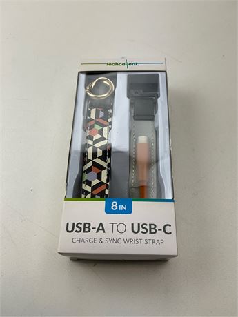Bracelet câble de charge et synchro USB-A vers USB-C