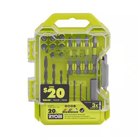 Ensemble perceuse + impact 20 pcs