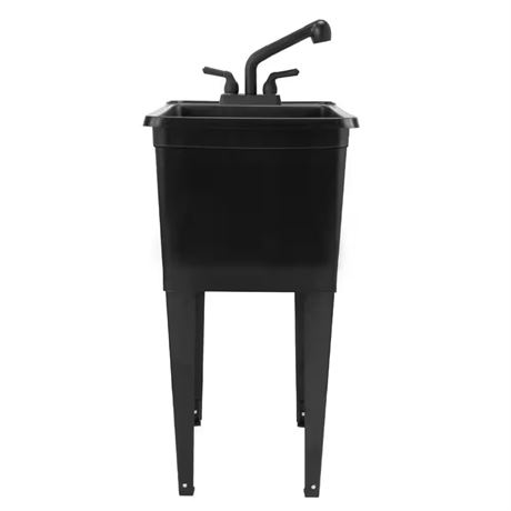 Cuve de lavage noire thermoplastique 16 gal, étroite