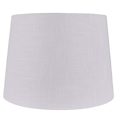SALE VOIR PHOTOS - Abat-jour tambour texturé blanc modifié