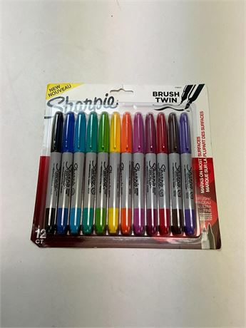 Sharpie Brush Twin marqueurs permanents paquet de 12