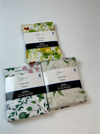 Lot de 3 nappes rectangulaires pour table 4 à 6 personnes