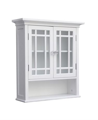 Armoire murale Neal 2 portes avec tablette blanche