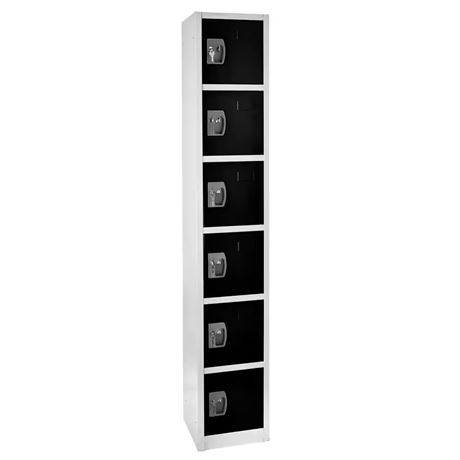 Armoire rangement acier 629-Series 72 po, 6 tablettes, serrure
