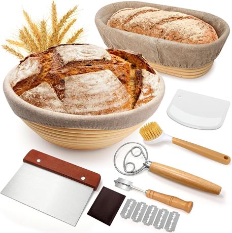 Ensemble banneton fermentation pain levain