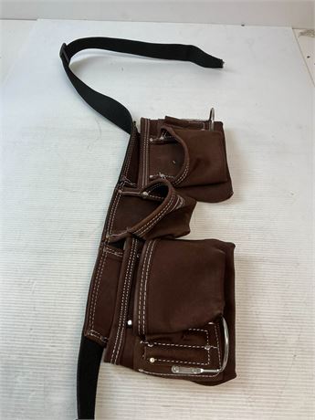 Ceinture à outils en cuir robuste 9 poches dégagement rapide
