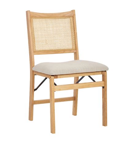 Chaise pliante Powell Lewis dossier canne tissu naturel 19 po
