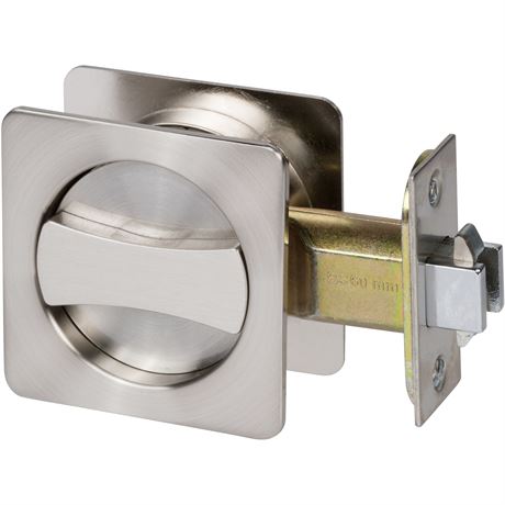 Poignée porte à galandage Delaney Hardware 2 po nickel satiné