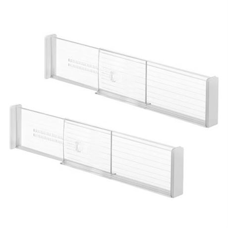LOT DE 2 PAQUETS DE 2 - séparateurs tiroir profond ajust. iDesign plastique