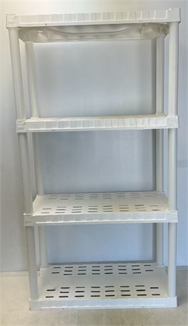 Étagère de rangement plastique blanche 14 x 30 x 56 po