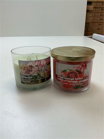 2 bougies parfumées assorted