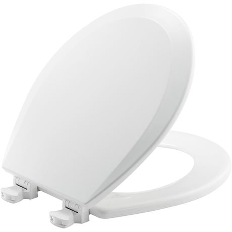 Siège toilette Bemis Easy Clean bois blanc rond