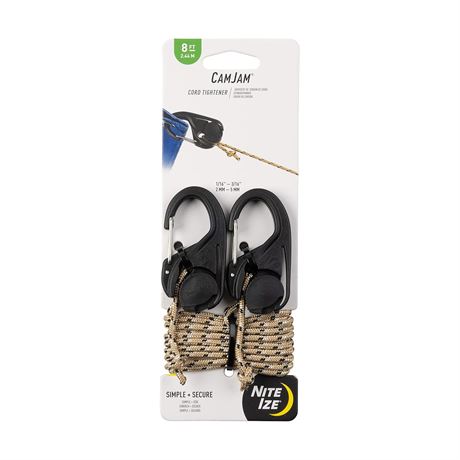 Tendeur de corde Nite Ize CamJam avec mousqueton lot de 2