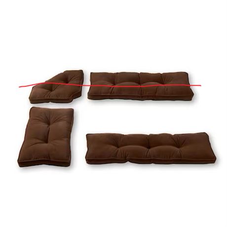 Ens. 2 pcs - coussins coin cuisine Hyatt chocolat microfibre