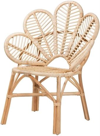 VOIR PHOTOS - Chaise fleur Baxton Studio Bianca moderne bohème rotin