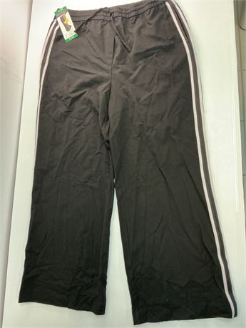 Pantalon large rayé blanc femme Rachel XL