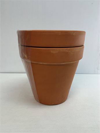 2 pots de jardin en terre cuite