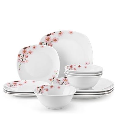 Service vaisselle porcelaine VEWEET 12 pièces