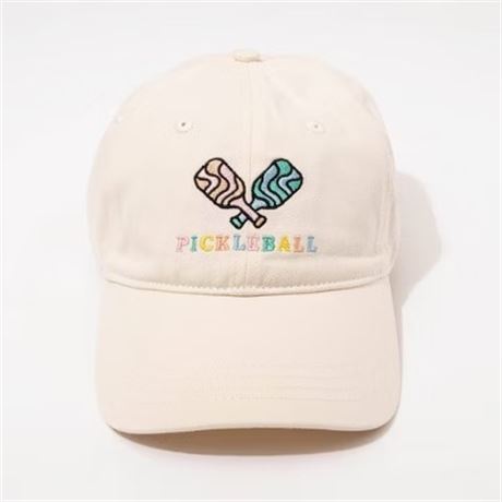 Casquette pickleball Frasier Sterling crème/arc-en-ciel coton ajustable