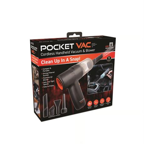 Aspirateur portatif sans fil HEPA Pocket Vac