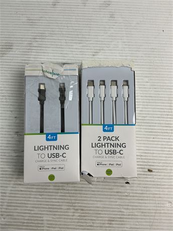 Câbles Lightning vers USB-C 4 pi (lot de 2)
