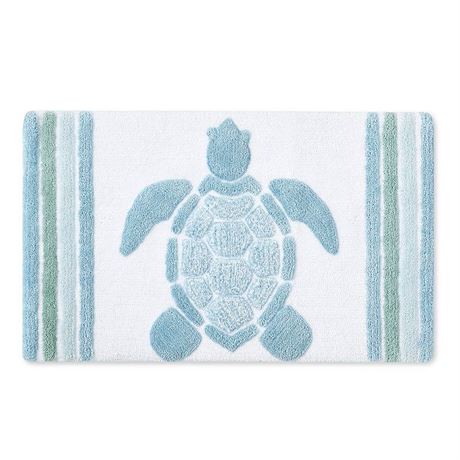 Tapis salle de bain Caro Home Tortuga, aquatique 21 x 34 po