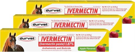 Pâte vermifuge à l’ivermectine 6,08 g saveur pomme – paquet de 4