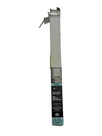 Store zébré sans fil blanc 36 x 72 po
