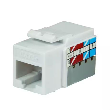 Prise catégorie 5e blanche, paquet de 10