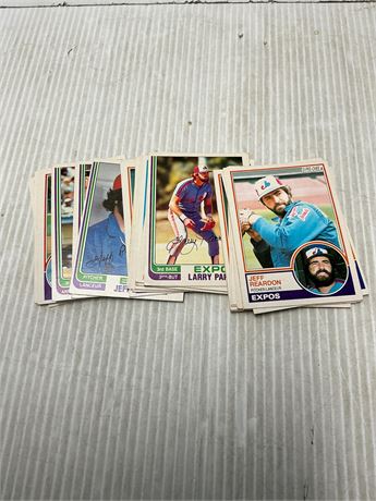 Lot de 25 cartes baseball O-Pee-Chee années 1980 variées
