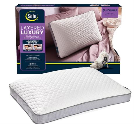 Oreiller Serta Layered Luxury gel mousse mémoire