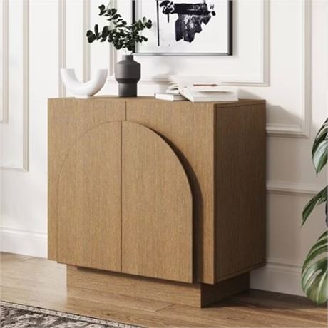 Armoire de rangement arquée Nathan James Iris brun clair