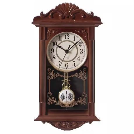 Horloge grand-père vintage pendule décoratif à piles