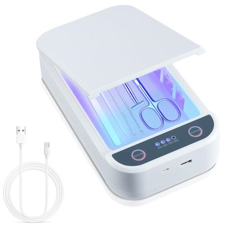 Boîte stérilisateur d’outils à ongles portable UV bleue USB