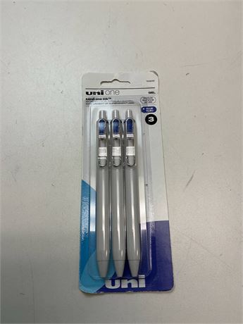 Stylos gel rétractables uniball one 0,7 mm paquet de 3