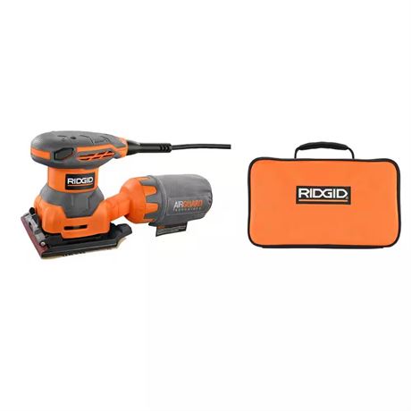 Ponceuse 1/4 feuille filaire RIDGID 2,4 A techno AIRGUARD