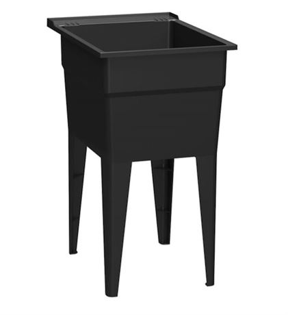 Évier de buanderie RuggedTub noir étroit 18 po