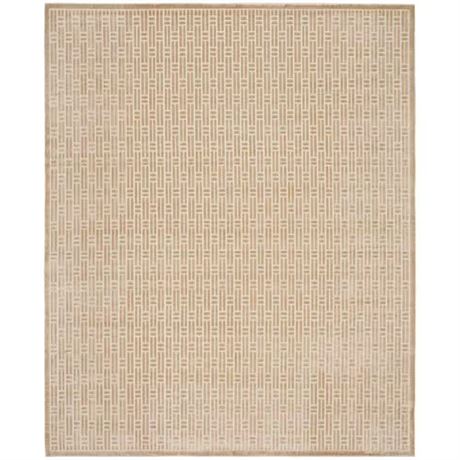 Tapis lavable Nourison Charm beige ivoire 8 x 10 pi géom. contemporain