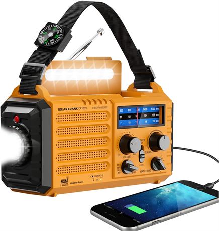 Radio d’urgence solaire avec alerte météo NOAA