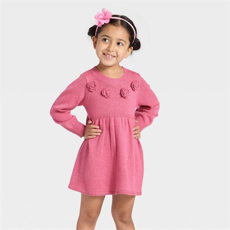 Robe chandail tout-petites filles Cat & Jack rose 3T