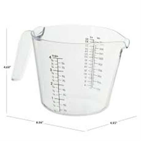 Tasse à mesurer Mainstays 4 tasses 32 oz plastique transparent