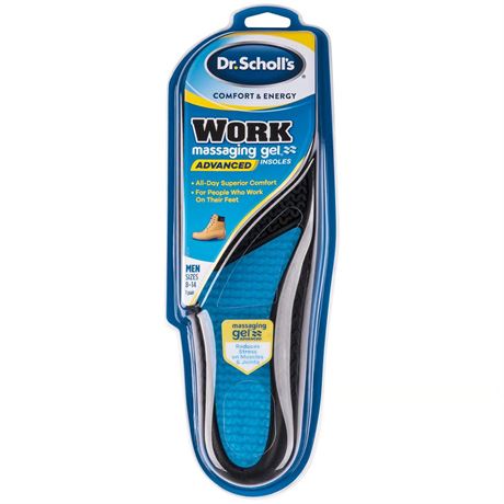 Semelles gel massantes Dr Scholl’s Work homme tailles 8 à 14