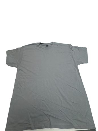 T-shirt gris Gildan en coton épais — XL