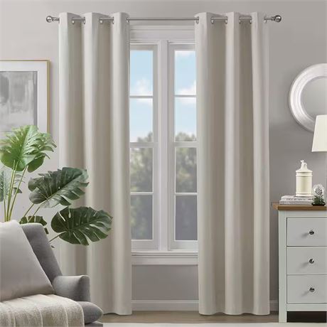 1 PANNEAU - Rideau occultant Fairfax ivoire 38 x 95 po panneau